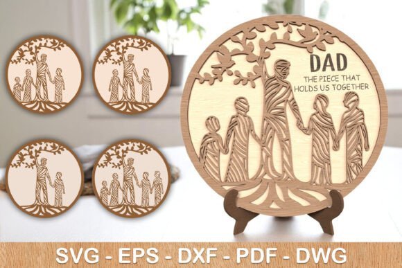 Letrero De Arbol Genealogico Para El Dia Del Padre Creativo Digital